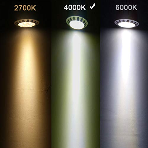 [AUSTRALIA] - ALIDE MR16 7W 4000K Neutral White Led Bulbs,50W-75W Halogen Equivalent,12V Low Voltage GU5.3 MR16 Bulb Spotlight for Outdoor Landscape Flood Track Recessed Lighting,560lm,38 Deg,6 Pack 4000K Natural White 