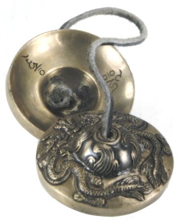 Tingsha Tibetan Meditation Bell 2.5" Dragon Embossed