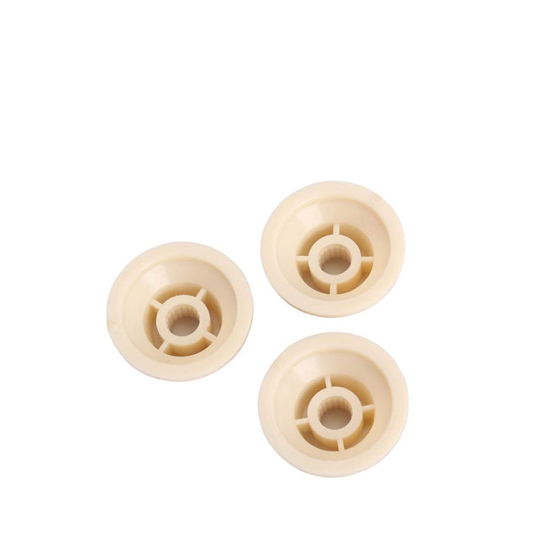 Alnicov Guitar Control Knobs 1 Volumn 2 Tone Fits Metric Pots Knobs Compatible For Fdstrat Stratocaster Style Electric Guitar Parts. (Creamy Yellow)