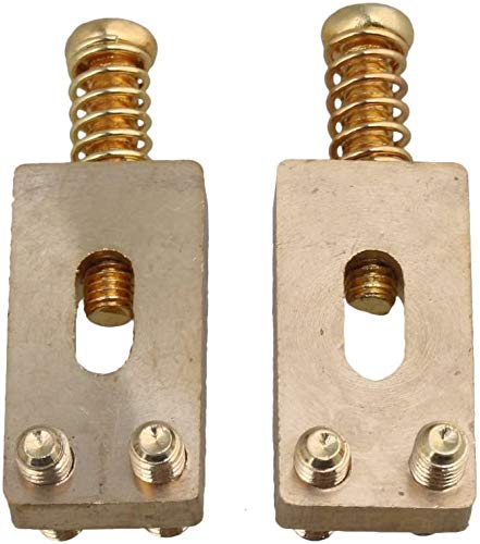 30x10x6mm Brass Saddle String Guitar Bridge with Wrench for Electric Guitar Pack of 6, Gold