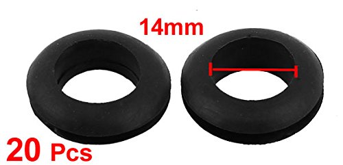 uxcell a15081100ux0612 14 mm Inner Diameter Rubber Electrical Round Wire Grommets Gasket 20 Pcs (Pack of 20)