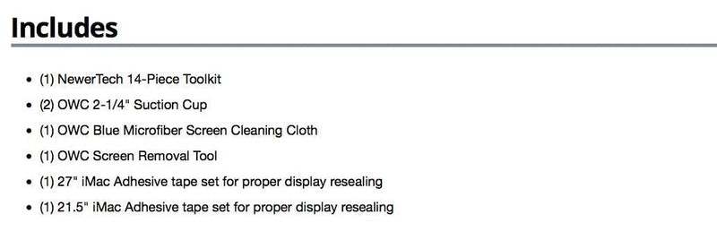 [AUSTRALIA] - OWC General Servicing Kit Compatible With iMac 2007 and later Models, (OWCDIYIMACGEN) 
