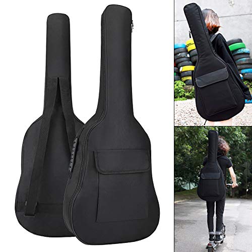 YiPaiSi 36 Inch Acoustic Guitar Gig Bag, Waterproof Guitar Case, Soft Guitar Backpack, Padded Dual Shoulder Strap, Soft Case Cover Adjustable Bag for Acoustic Classical Guitar