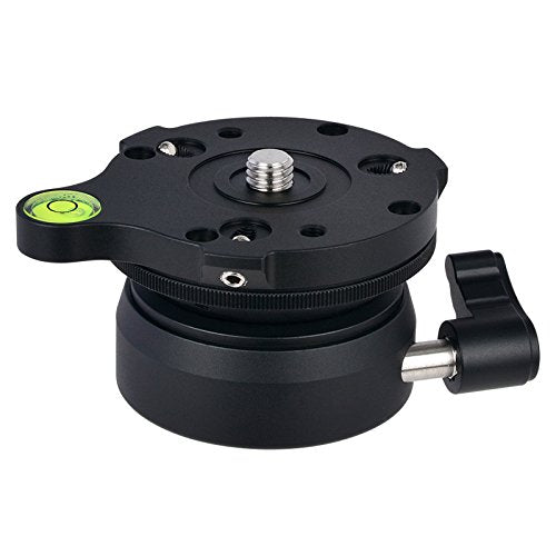 CAVIX DY-60N Leveling Base with 3/8" Screw, ±15° Adjustment Range for SLR, DSLR, 6x6, 6x7 Camera and Tripods