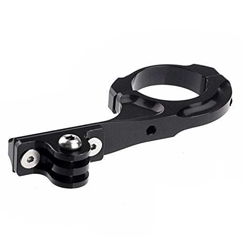 Fotasy Black 30mm-31.8mm Aluminum Handlebar Bike Motorcycle Mount for GoPro Hero Cameras HERO2 HERO3 Hero4 Hero5 hero6 Hero7, GoPro Action Camera Bike Mount compact F Shape Mount