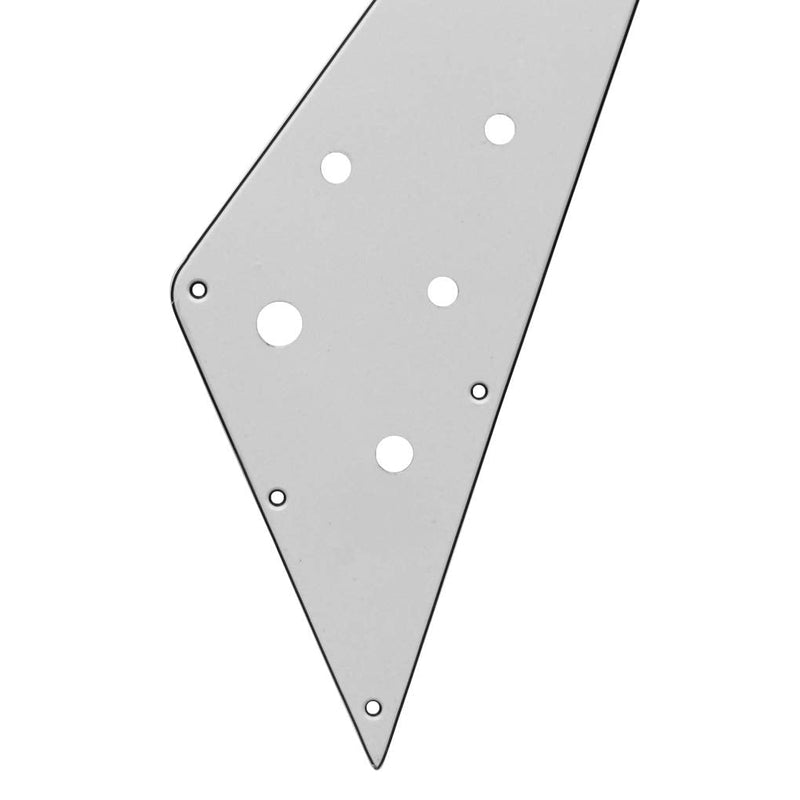 FLEOR 3Ply White Pickguard Guitar Front Scratch Plate Guitar Pick Guard Fit Gibson Flying V Pickguard Replacement
