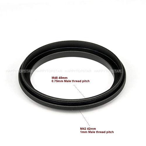 Metal M42 to M48 Male to Male 42mm to 48mm M42-M48 Step-Up Coupling Ring Adapter for Lens Filter Telescope