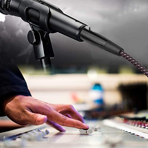 MIKIZ 6Ft XLR Female to 1/4" TRS Stereo Cable - Balanced Microphone Cords Braided 1-Pack 1 Pack TRS to Female XLR 6ft