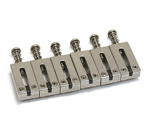 Graph Tech String Saver PG-8000-00 - Classics Strat & Tele Style Saddles - 2 1/6" String Spacing - Brushed Steel Finish