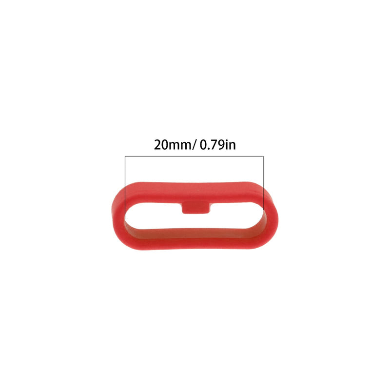 10pcs Wristwatch Strap Loop Replacement Strap Loop Compatible with Vivoactive 3 Music/Venu/Vivomove Strap Silicone Strap Ring Holders Wristband Security Loop Red