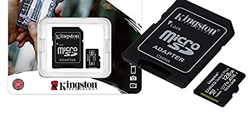 Kingston 128GB microSDXC Canvas Select Plus 100MB/s Read A1 Class 10 UHS-I Memory Card + Adapter (SDCS2/128GB) microSD Card Fast (Up to 100 MB/s) Single