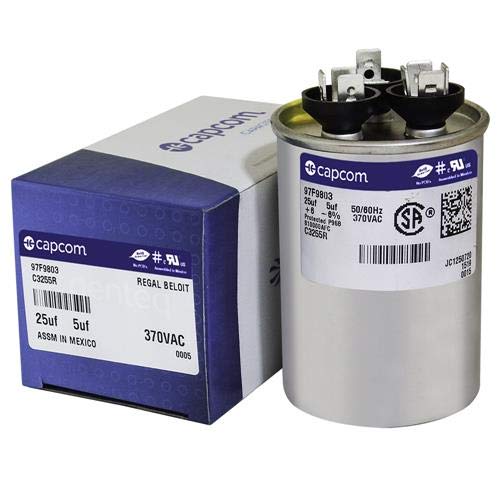 [AUSTRALIA] - GE Genteq Capacitor round 25/5 uf MFD 370 volt 97F9803, 25 + 5 MFD at 370 volts 