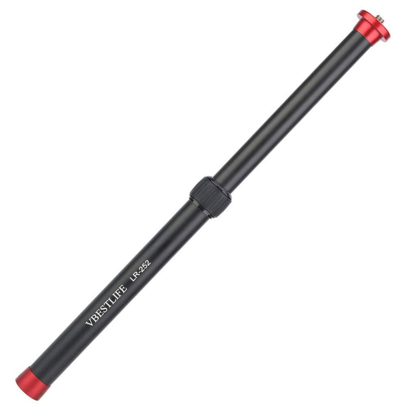Vbestlife Gimbal Extension Pole, Desktop Tripod Extension Rod Extendable Stick 1/4'' 3/8'' Thread 2 Sections Desktop Tripod Extension Rod for DSLR Camera