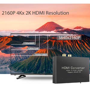 Hdmi to Hdmi and Optical Spdif + RCA L/R Audio Converter Hdmi Audio Extractor Splitter De-embedder (Hdmi in, Hdmi + Digital/Analog Audio Out)