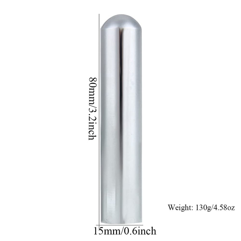 [AUSTRALIA] - Alnicov Stainless Steel Tone Bar Guitar Lap Slide Solid Roundnose Tone bar with 3 Finger Pick + 1 Thumb Pick for Guitar Bass(Chrome) Chrome 