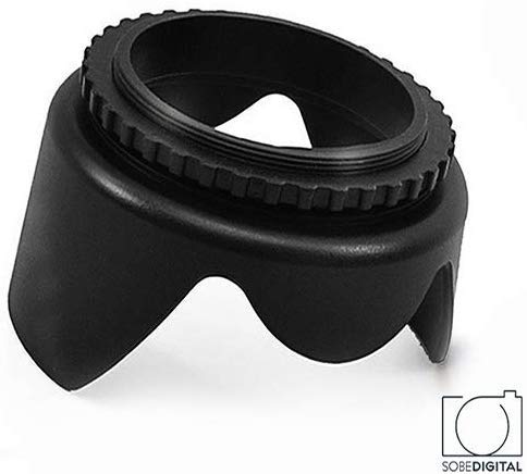 52MM Tulip Flower Lens Hood for Nikon AF-S 18-55mm, 55-200mm f/4-5.6G ED VR II, 50mm f/1.8D, 35mm f/1.8G, Pentax 18-55mm and for Select Canon, Sony, Sigma and Tamron Lenses+OPTURA HD Microfiber 52mm