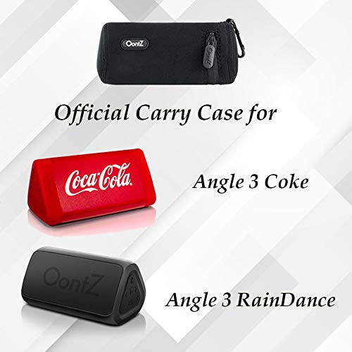 OontZ Angle 3/OontZ Angle 3 RainDance Bluetooth Speaker Official Carry Case, with Aluminum Carabiner, Neoprene Improved with Reinforced Zipper, Black [NOT for OontZ Angle 3 Plus/OontZ Angle 3 Ultra] Black Stitching