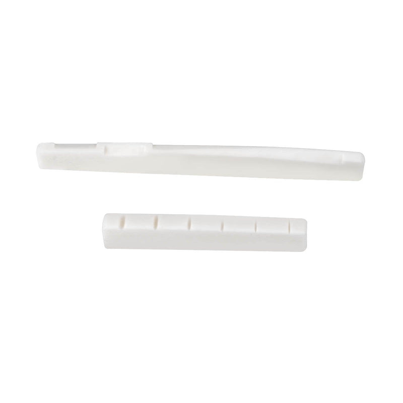 6 String Acoustic Guitar Bone Bridge Saddle and Nut Made of Real Bone Pack of 2 Sets 2 set Acousitc Bone Saddle and Nut