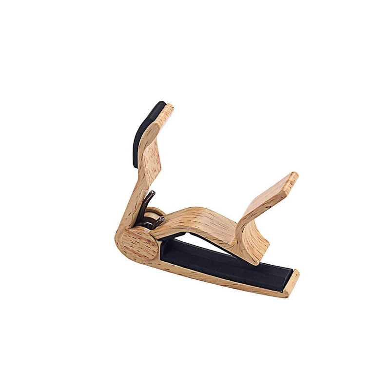 Alnicov Guitar Wood grain capo Zinc Alloy Adjustment Clip Capo for 6-String Acoustic Electric Guitars