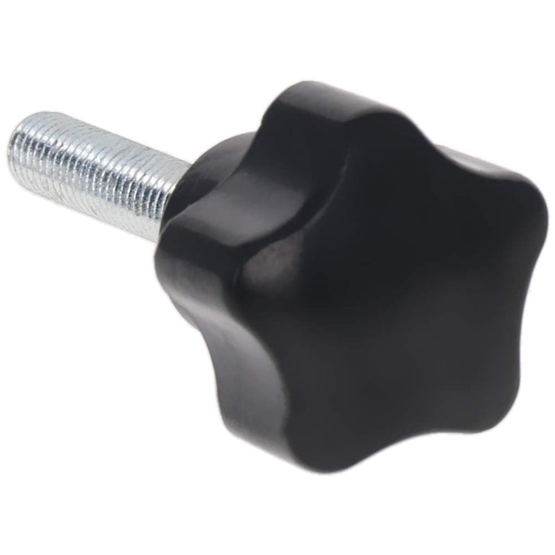 Othmro Black 6mm(M6) x 25mm Thread Replacement Star Hand Knob Tightening Screws 5Pcs
