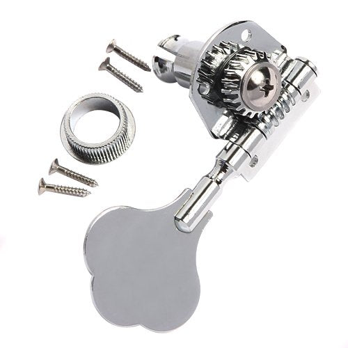 4PCS Bass Machine Heads Tuning Pegs Tuner Keys 1:24 Ratio 4R for JB PB Open Style Chrome By kmise