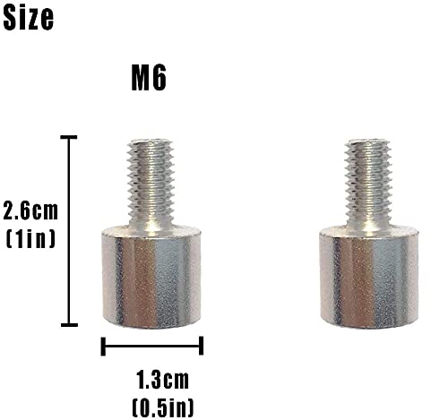 Screw Thread Adapters Converters Female 1/4 in / 6.35 mm to Male 0.23 in / 5.9 mm M6 Screws Adapter Bushing for Mini Projector Mount Camera Tripod Microphone Stand