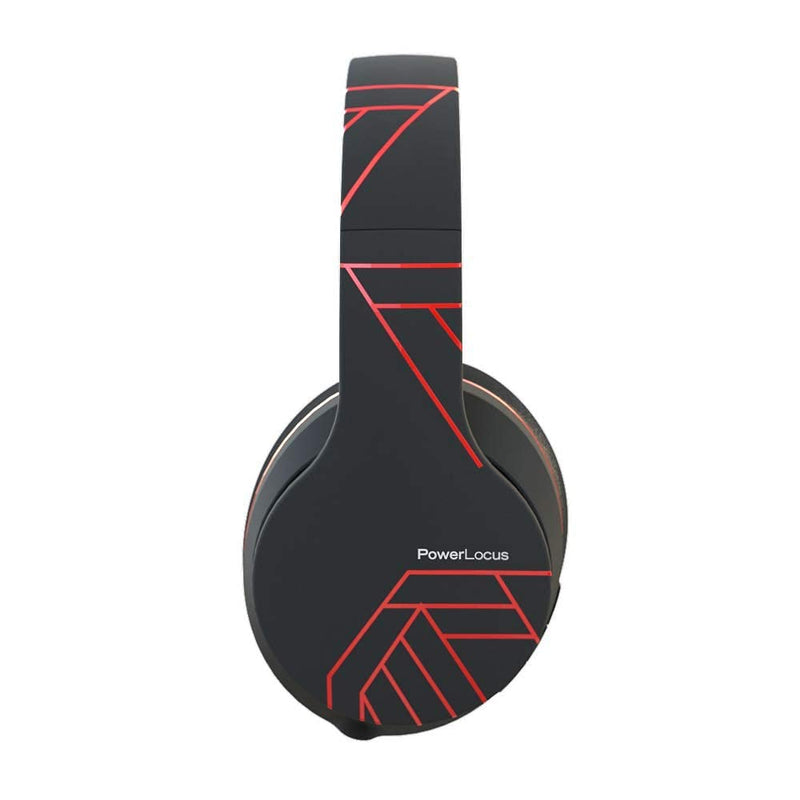 Wireless Bluetooth Headphones, PowerLocus Bluetooth Headphones Over Ear, Super Bass Hi-Fi Stereo, Soft Earmuffs, Foldable Wireless and Wired with Mic for Cell Phones, Online Class, Home Office, PC,TV Matt Red