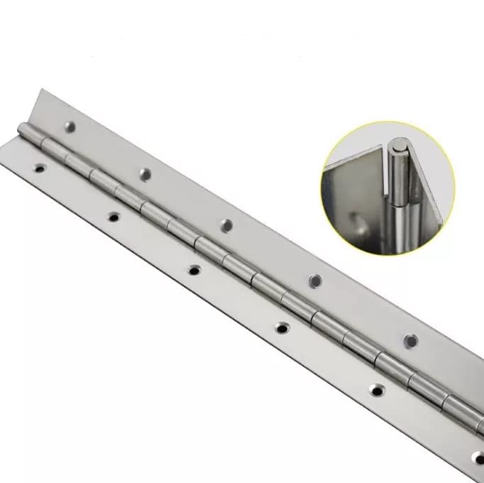 MLHpeak Heavy Duty 304 Stainless Steelpiano Hinges Continuous Hinges 12" 2 Packs with Screws (2, 2 inch/300 mm)