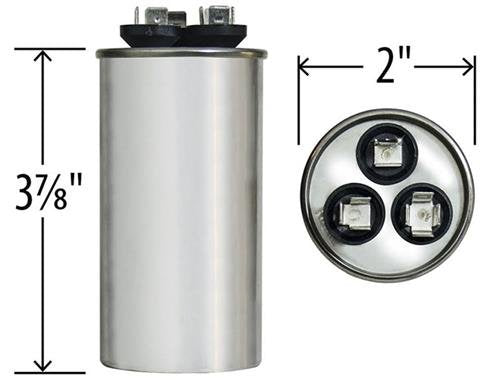 OEM Upgraded Replacement for GE Genteq Round Capacitor 45/7.5 370 Volt Z97F9969 97F9969