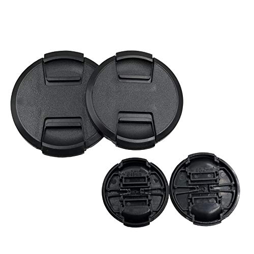 Camera Lens Cap (58mm) for Canon SL3 SL2 90D w/EF-S 18-55mm, for Nikkor 50mm/1.4G Lens, for XC 16-50mm XF18-55mm Lens (2 Pack)