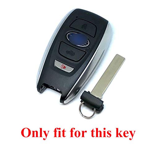 Btopars 2Pcs Black Silicone 4 Buttons Smart Key Fob Skin Cover Case Protector Keyless Compatible with Subaru 2014 2015 2016 2017 BRZ 2015-2021 Legacy 2020 2021 Outback Ascent Crosstrek Forester WRX