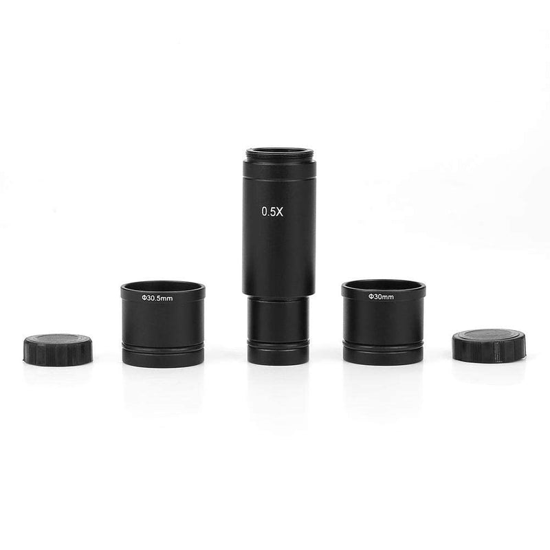 Microscope Adapter 0.5× C-Mount Lens Adapter Set 23.2mm/30mm /30.5mm Ports for CCD Camera and Digital Eyepiece