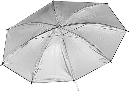 Boothify 33"/84cm Umbrella Photography Studio Reflective Lighting Black Silver, Portable Photo Booths,