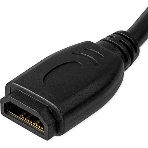 StarTech.com 6in High Speed HDMI Port Saver Cable with 4K 60Hz - Short HDMI 2.0 Male to Female Adapter Cable - Port Extender (HD2MF6INL)