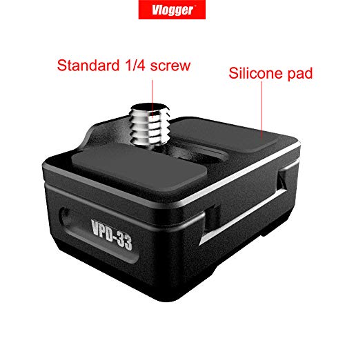 YDP Quick Release Clamp Plate Fast Loading Seat Camera Monitor Bracket Stand Head Platform Mount Base for DSLR Camera Mic Monitor Tripod Head Accessory