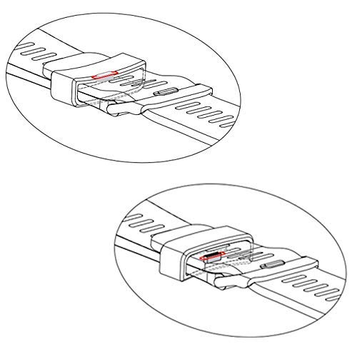 RuenTech Replacement Fastener Ring for Garmin Vivoactive HR Bands(Pack of 11) Silicone Connector Security Loop for Garmin vívoactive HR/Forerunner 910XT Smart Watch Black