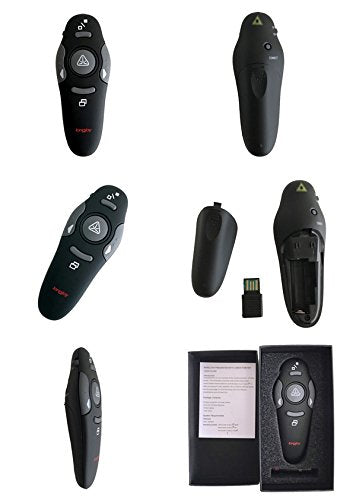 Wireless Presenter Longjoy RF 2.4GHz Laser Presenter Remote Presentation Laser Pointer USB Control PowerPoint PPT Clicker