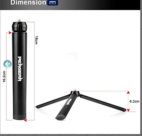 PERGEAR Aluminum Mini Tripod for Zhiyum Crane V2 Zhiyun Crane-M Zhiyun Smooth Q Zhiyun Smooth 3 III II Moza Air Moza Mini-C Moza Mini-G Feiyu G4 Pro Godox A1 Phone Flash