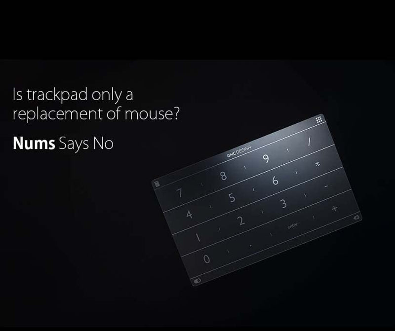 Nums Smart Touchpad Numeric Keypad Wireless Numpad for Surface Pro 7/8/9/X Surface Laptop All Model, Touchpad Protector, Excellent Touch Experience (Surface Laptop 1/2) Surface Laptop 1/2