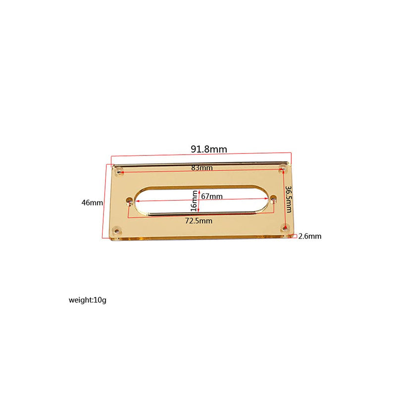 Alnicov Humbucker To Single Pickup Adapter Mounting Ring for Telecaster Guitar Bridge Pickup,Golden Arcylic Mirror