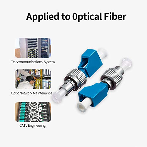 Visual Fault Locaotr Adapter, FC Male to LC Female Connector, 2.5mm to 1.25mm Hybrid Fiber Optical Convertor Adapter for Optical Power Meter, Single Mode 9/125um for VFL Connector lc-fc adapter