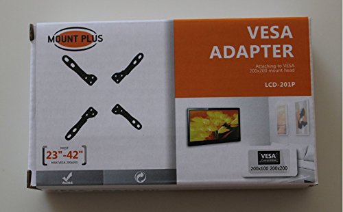 [AUSTRALIA] - Mount Plus 201P Adapter Bracket Convert VESA 100x100mm to VESA 200x200mm and 200x100mm (Fits Most 23" to 42" Flat Panel TV) 