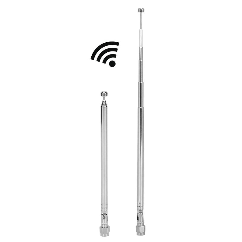 Telescopic SMA Male Radio Aerial Antenna Telescopic Antenna SMA Male Connector Silver Alloy for LimeSDR Radio Communication