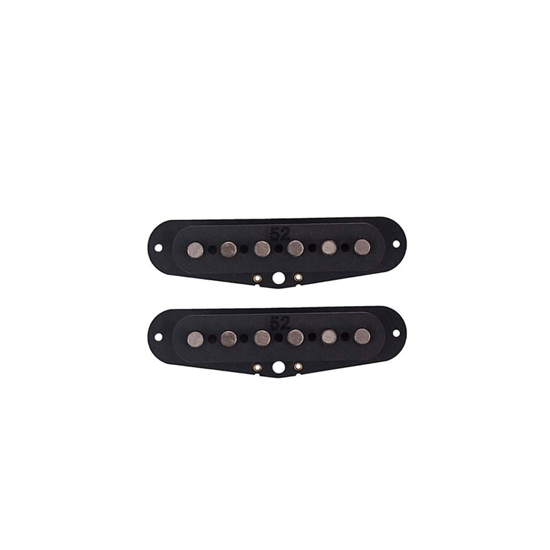 Alnicov 2PCS Single Coil Vintage Guitar Pickups 52MM Alnico 5 Bridge Pickups for ST Guitar(Black)