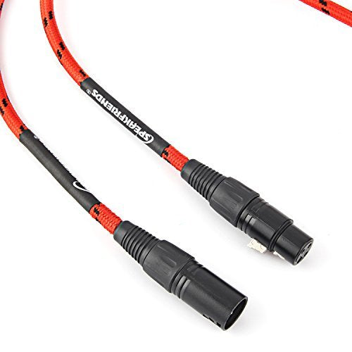 [AUSTRALIA] - 20ft Microphone Cable XLR Male to XLR Female Balanced Red Mic Cables by SPEAKFRIENDS C Series - 20 Feet 20feet 