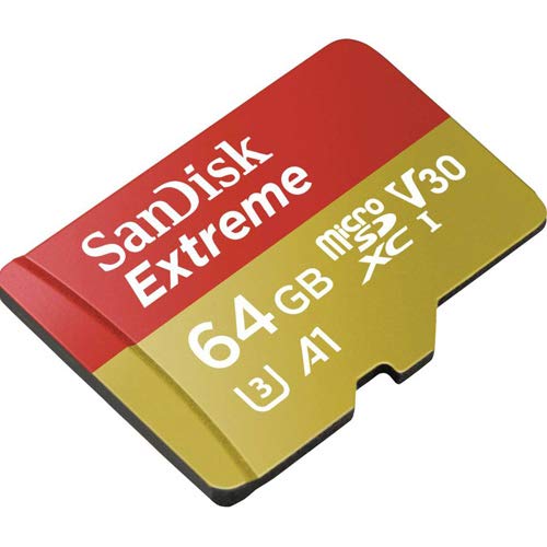 SanDisk Extreme 64GB microSD, microSDHC, microSDXC, 4K UHD- SDSQXA2-064G-GN6MA, A1/A2