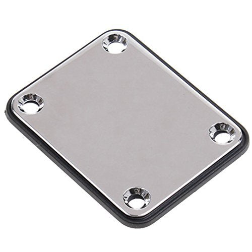 Ogrmar Neck Plate with Crews Chrome Replacement for Electric Guitar 1PCS