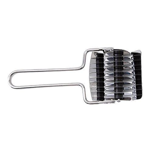 Pasta Noodle Cutter Stainless Steel Pasta Spaghetti Maker Noodle Lattice Roller Dough Cutter Mincer Kitchen Tool
