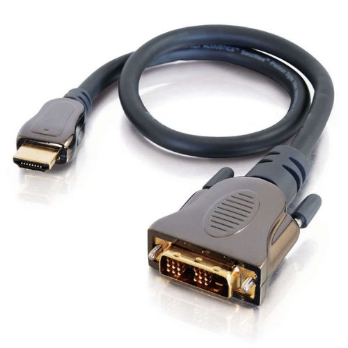 C2G DVI to HDMI Cable, HDMI Adapter, in Wall HDMI Cable, CL2, 9.84 Feet (3 Meters), Black, Cables to Go 40289 9.8 Feet