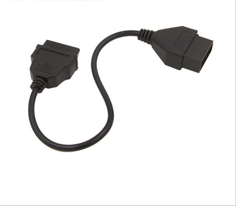 E-Car Connection 14 Pin Male to 16 Pin Female OBD OBDII Cable Scanner Extension Adapter Cord for Nissan Vehicles